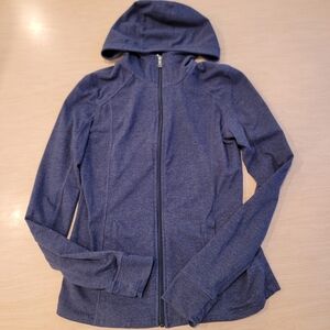 Tek Gear Eseential Gear Women's Blue Hooded Lightweight Athleisure Top Small